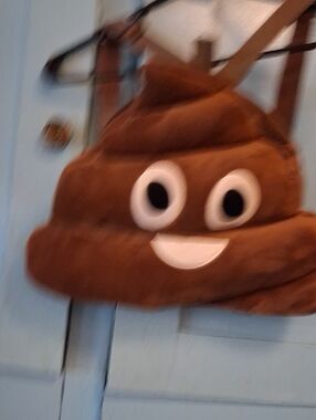 Plush Poop Emoji Backpack - Brown